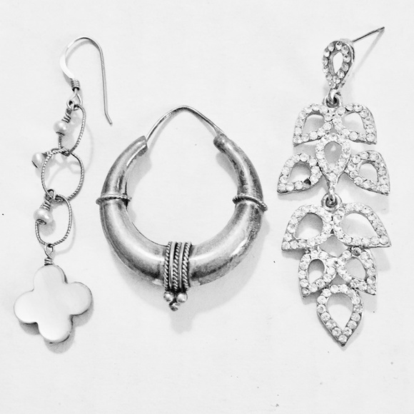 Jewelry - Lot of 3 single earrings real gold pearls silver